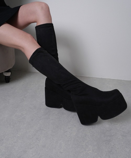 LIP SERVICE（リップサービス） ブーツ プラットフォームスクエア