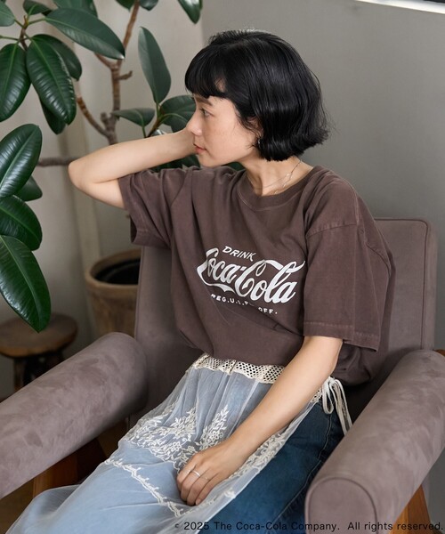 tシャツ Coca-Cola Logo T-shirt/コカ・コーラ ロゴTシャツ レディース FREAK'S STORE tシャツ Coca-Cola Logo T-shirt/コカ・コーラ