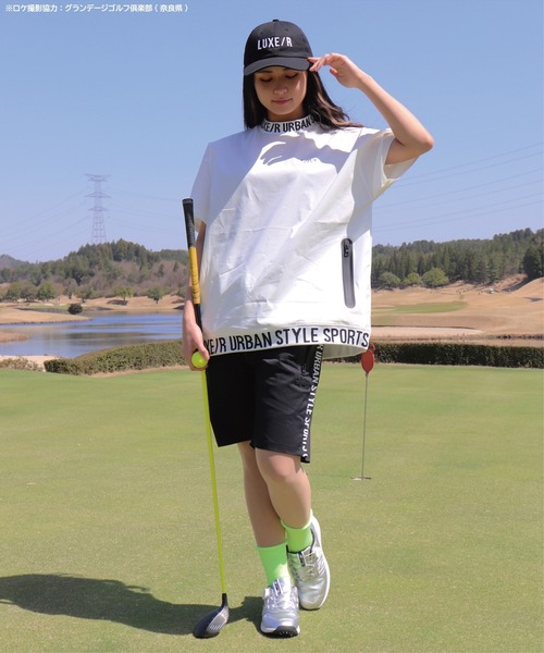 「LUXE/R GOLF」 半袖Tシャツ X-LARGE ベージュ メンズ