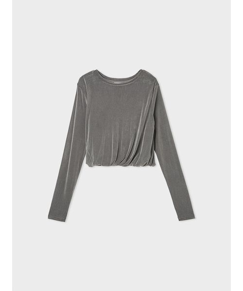 MIESROHE（ミースロエ） tシャツ フロッキーチュールねじりTシャツ