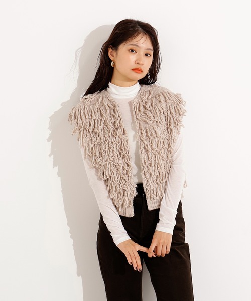 ベスト ジレ ループニットベスト レディース N.Natural Beauty Basic ベスト ジレ ループニットベスト