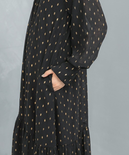 ワンピース Rib ロングスリーブ ワンピース Plag Rib ロングスリーブ