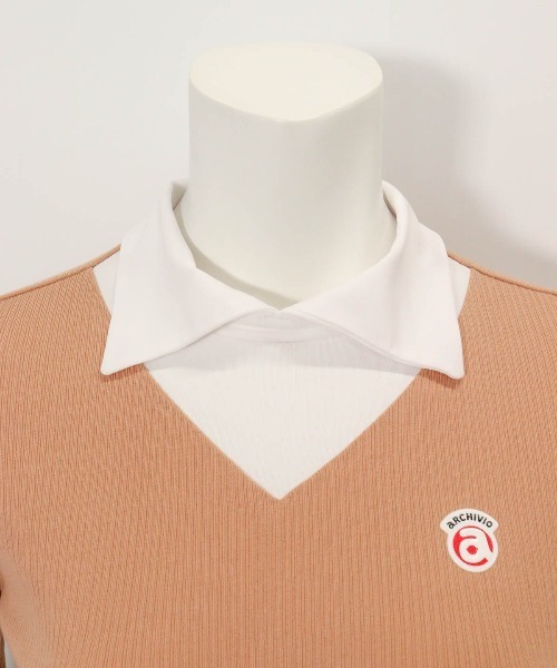 archivio（アルチビオ） tシャツ 「LADIES」配色リブプルオーバー