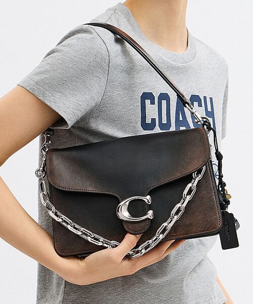 COACH チェーン タビー クロスボディ ショルダーバッグ 黒 COACH ショルダーバッグ バッグ チェーン タビー ショルダー