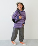 パンツ よくばりストレッチ ツイル ルーズタッ...の詳細画像2