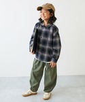 パンツ よくばりストレッチ ツイル ルーズタッ...の詳細画像4