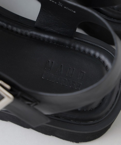 「NANO universe」 サンダル S ブラック メンズ_画像2