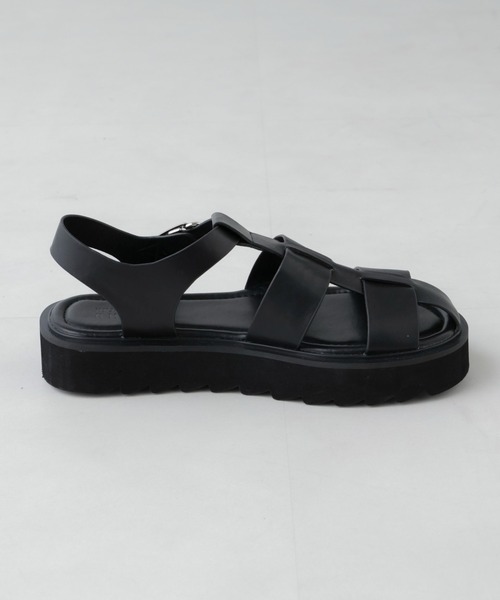 「NANO universe」 サンダル S ブラック メンズ_画像4