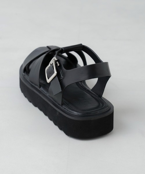 「NANO universe」 サンダル S ブラック メンズ_画像5