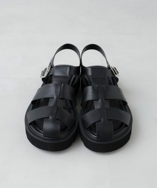 「NANO universe」 サンダル S ブラック メンズ_画像7