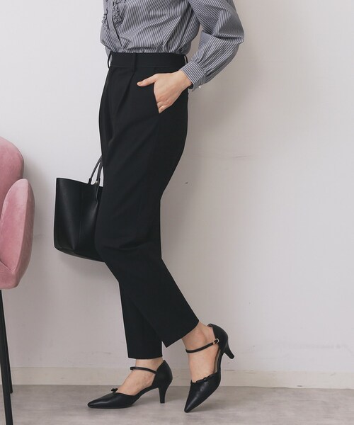 index（インデックス） パンツ 「丈が選べる」ストレッチテーパード