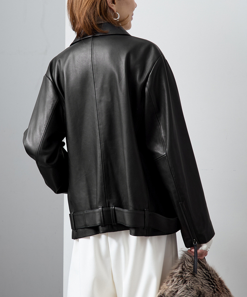 【超美品】ヴェルメイユパーイエナ　レザージャケット VERMEIL par iena（ヴェルメイユパーイエナ） レザージャケット