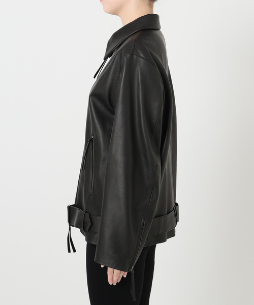 週末セールヴェルメイユパーイエナ ブラック合成皮革ジャンパー・ブルゾン 週末セールヴェルメイユパーイエナ ブラック合成皮革ジャンパー