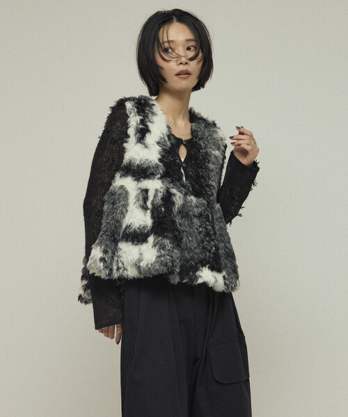 Firsthand ペプラムシルエット　ファーベスト Firsthand（ファーストハンド） コート アウター ペプラムシルエット