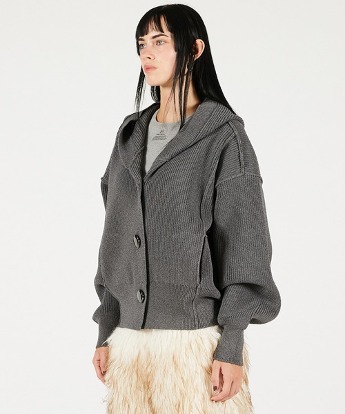 prank project カーディガン　Hooded Zip Cardigan PRANK PROJECT（プランクプロジェクト） カーディガン フーデッド