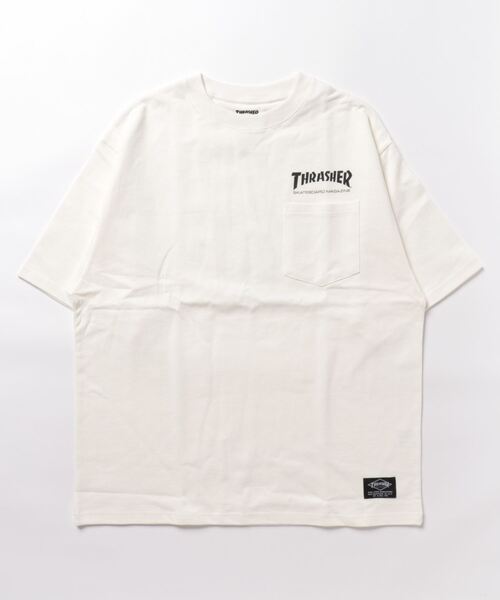 「THRASHER」 半袖Tシャツ LARGE オフホワイト メンズ_画像3