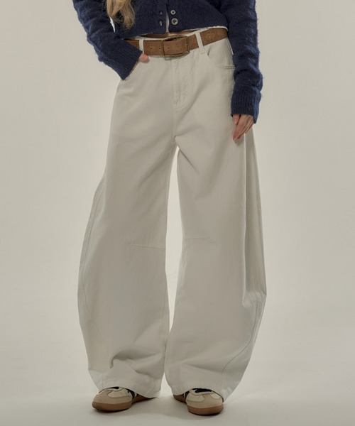 hazyl ジーンズ デニム デニムパンツ stitch curve pants / ステッチ
