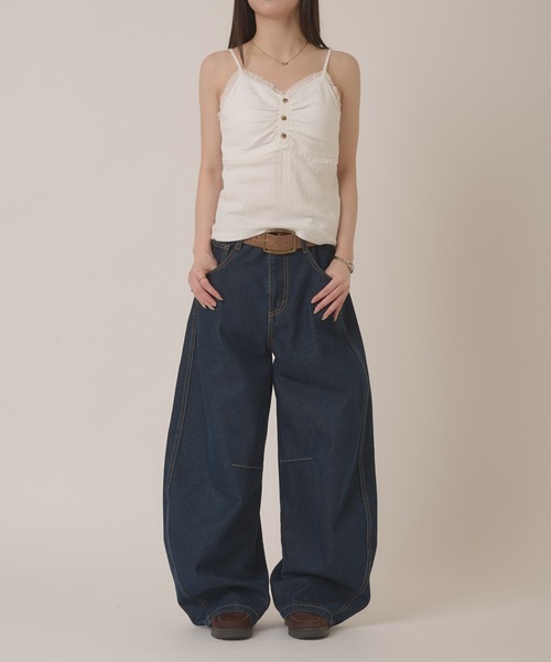 hazyl ジーンズ デニム デニムパンツ stitch curve pants / ステッチ hazyl ジーンズ デニム デニムパンツ stitch curve pants / ステッチ