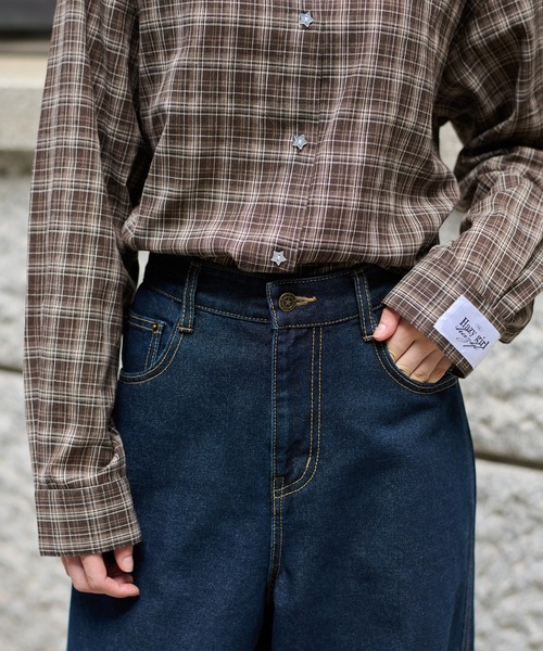 hazyl ジーンズ デニム デニムパンツ stitch curve pants / ステッチ