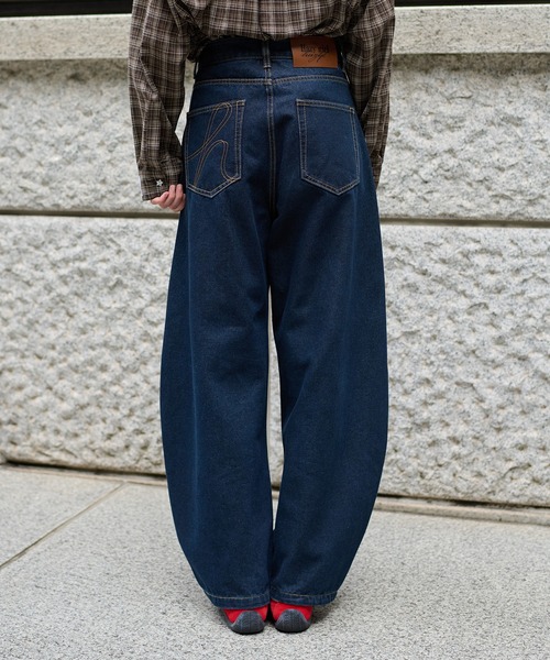 hazyl ジーンズ デニム デニムパンツ stitch curve pants / ステッチ