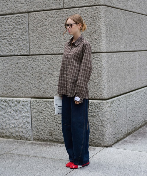 hazyl ジーンズ デニム デニムパンツ stitch curve pants / ステッチ