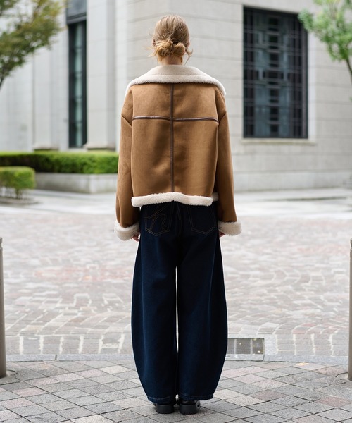 hazyl ジーンズ デニム デニムパンツ stitch curve pants / ステッチ