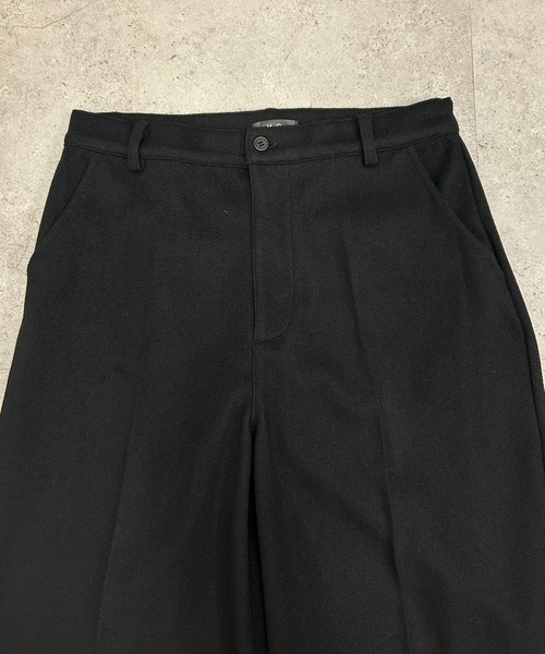 MandO（エムオー） スラックス フェイクウールノータックワイド