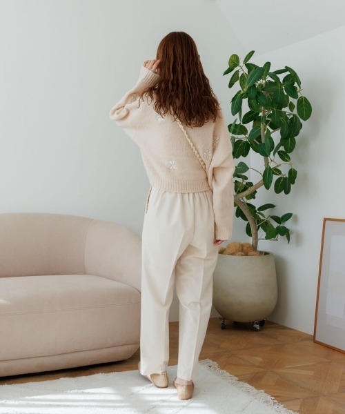 flower ニット セーター ブルーミングフラッフィーニット レディース