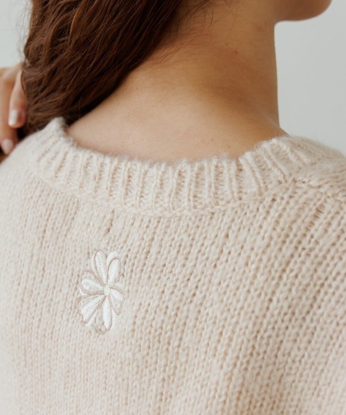 flower ニット セーター ブルーミングフラッフィーニット レディース