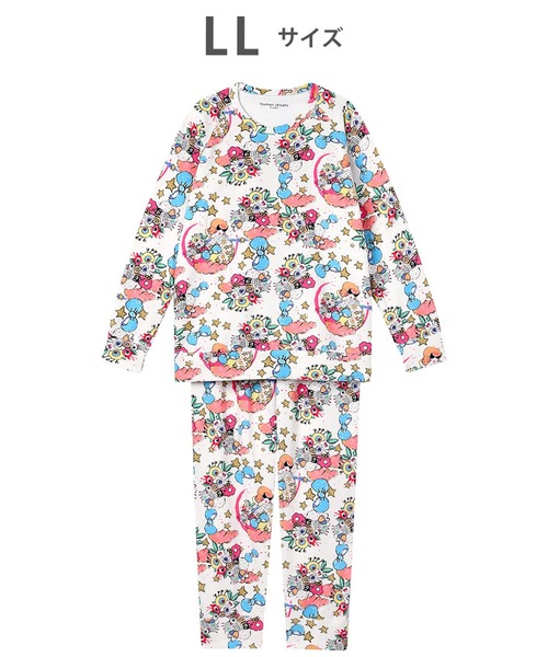 新品 ツモリチサト 暖か素材 バラ柄 パジャマ・ルームウェア「Mサイズ