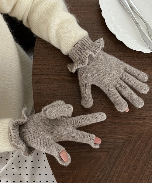 手袋 Wool frill knit globe レディース : ZOZOTOWN Yahoo!店 - 通販