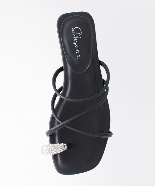 「Dhyana.」 ヒールサンダル 23.5cm ブラック レディース_画像8