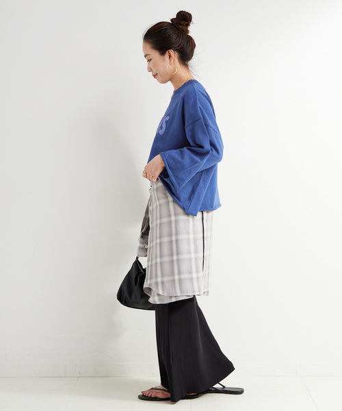 ブラミンク　ヘビーウェイトコットンプルオーバー　ビッグシルエット　ブルー　3 12oz ヘビーウェイト ビッグシルエット プルオーバー スウェット MONO