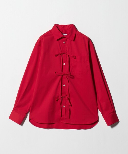 MA/RE ブラウス シャツ 「MA/RE」ARIZONA リボン シャツ レッド