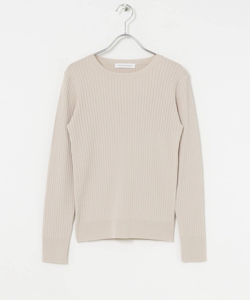 ARCHI 長袖セーター ベージュ/ブラウン セール】片畦タートルニットプルオーバー（ニット/セーター）｜URBAN