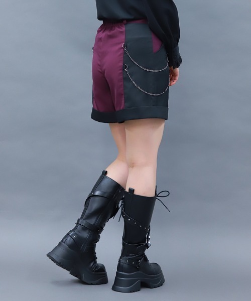 NIBBLE POISON（ニブルポイズン） パンツ 刺繍バイカラーショート