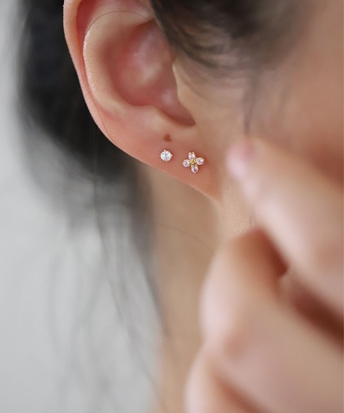 yu-ka ピアス YU-KA:フラワーデザインミニピアス flower design mini