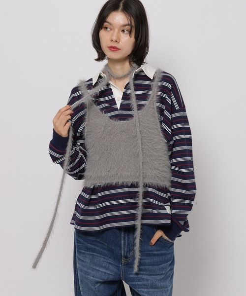 niko and…（ニコアンド） キャミソール 「WILLIAM B.ELIOTT」フェザー