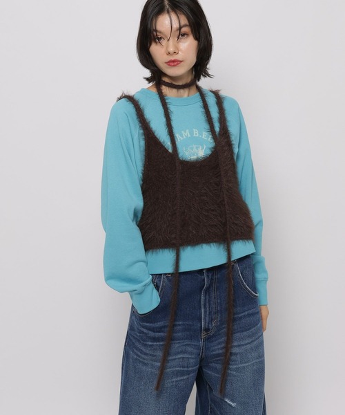 niko and…（ニコアンド） キャミソール 「WILLIAM B.ELIOTT」フェザー