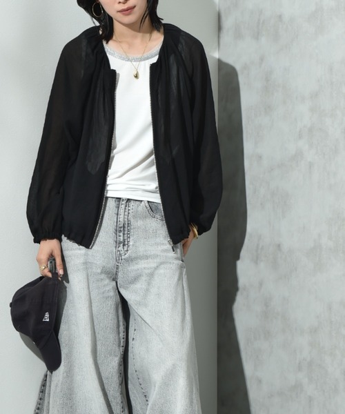 「INTERPLANET」 ブルゾン FREE ブラック レディース_画像9