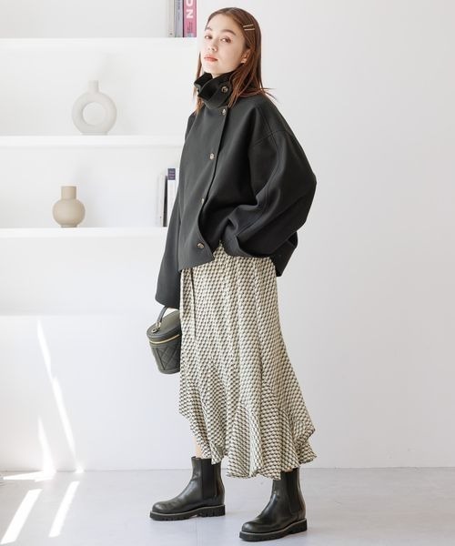 「mysty woman」 ピーコート FREE アイボリー レディース_画像3