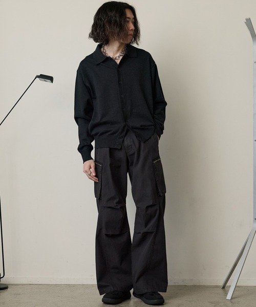 「WYM LIDNM」 カーゴパンツ M チャコール メンズ_画像5