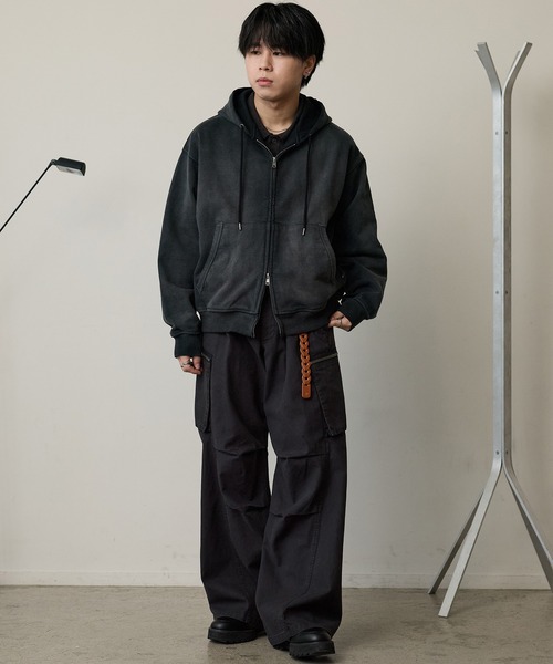 「WYM LIDNM」 カーゴパンツ M チャコール メンズ_画像6