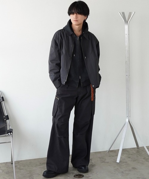 「WYM LIDNM」 カーゴパンツ M チャコール メンズ_画像8