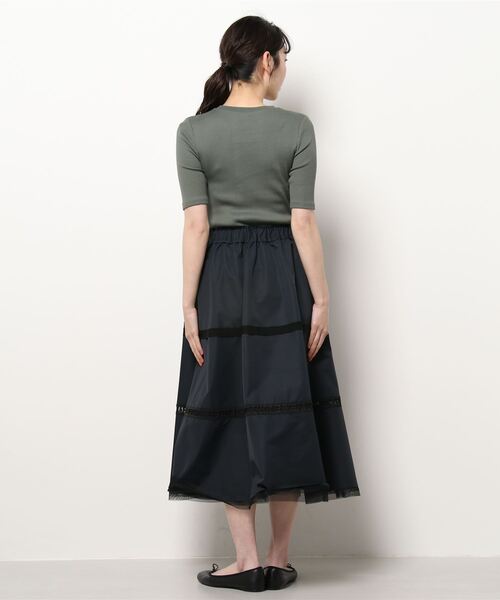 LANVIN en Bleu 「LANVIN Bleu」 ドッキングワンピース 38 グリーン