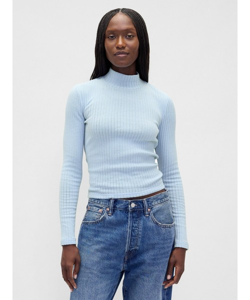 GAP（ギャップ） tシャツ ポインテール リブ クロップド