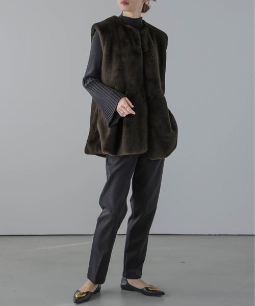 「SUGAR BISKET」 ベスト フリー ベージュ レディース_画像2