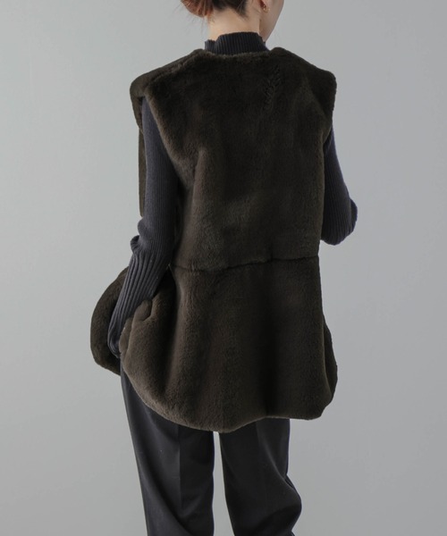 「SUGAR BISKET」 ベスト フリー ベージュ レディース_画像3