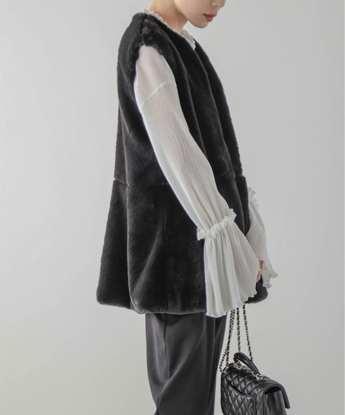 「SUGAR BISKET」 ベスト フリー ベージュ レディース_画像7