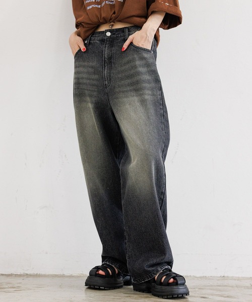 「PBLIM」 デニムパンツ LARGE ブラック レディース_画像5